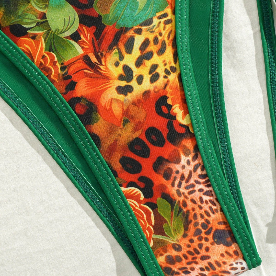 Damen Triangel-Bikini mit floralen Mustern EB