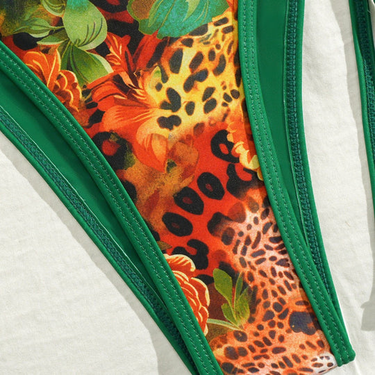 Damen Triangel-Bikini mit floralen Mustern EB