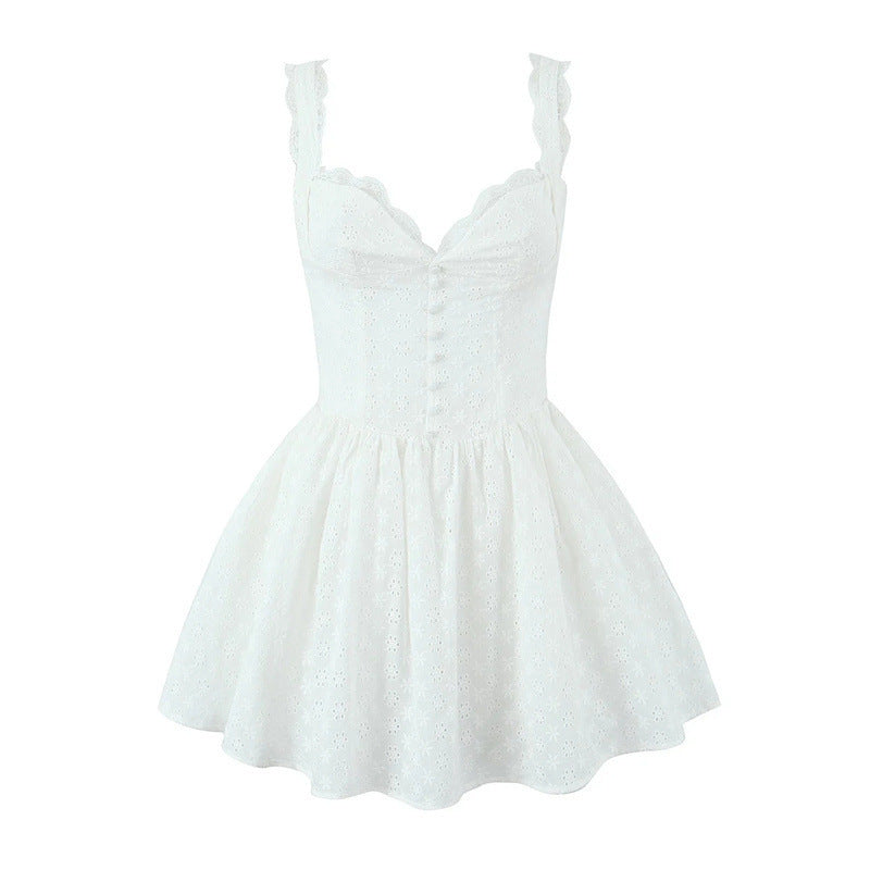 Damen Sommerkleid mit Spitzenbesatz EB