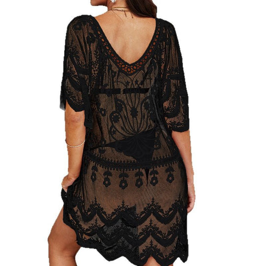 Damen elegance Häkel Strandüberwurf EB