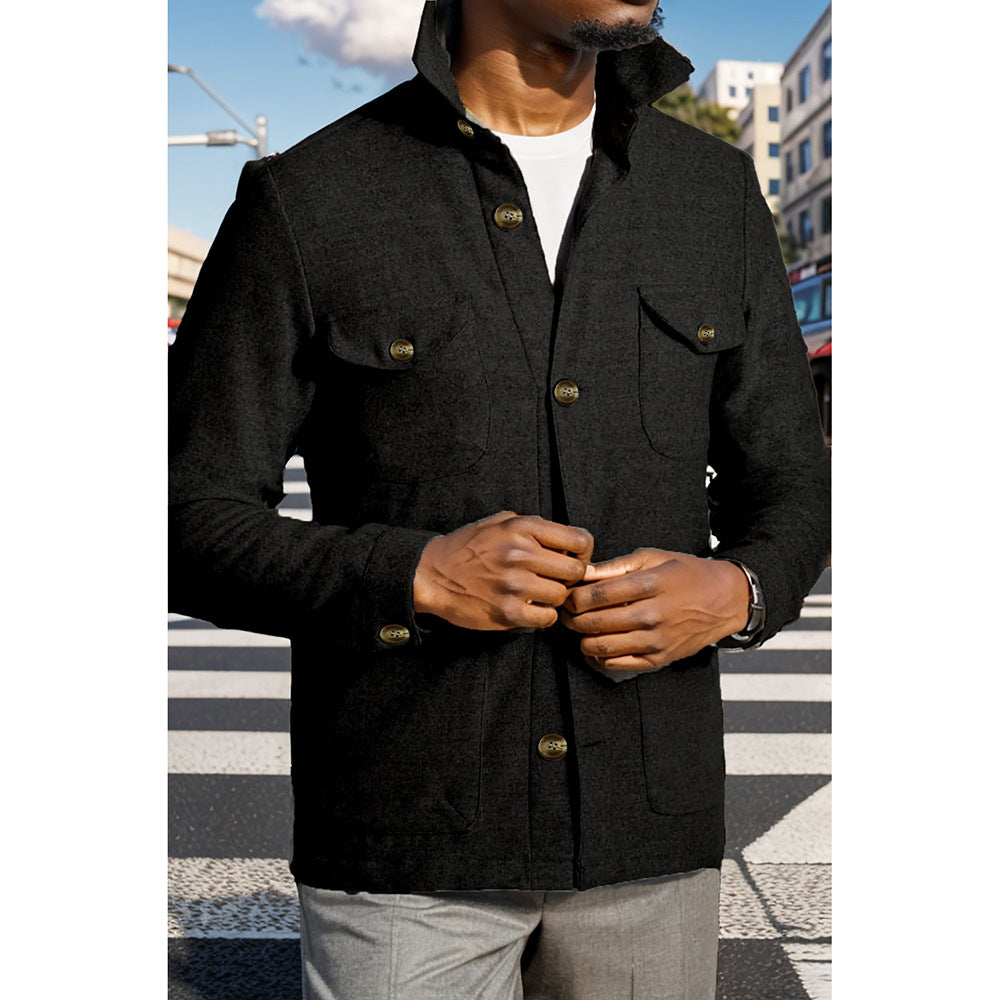 Herren modische Outdoor Jacke mit praktischen Taschen EB