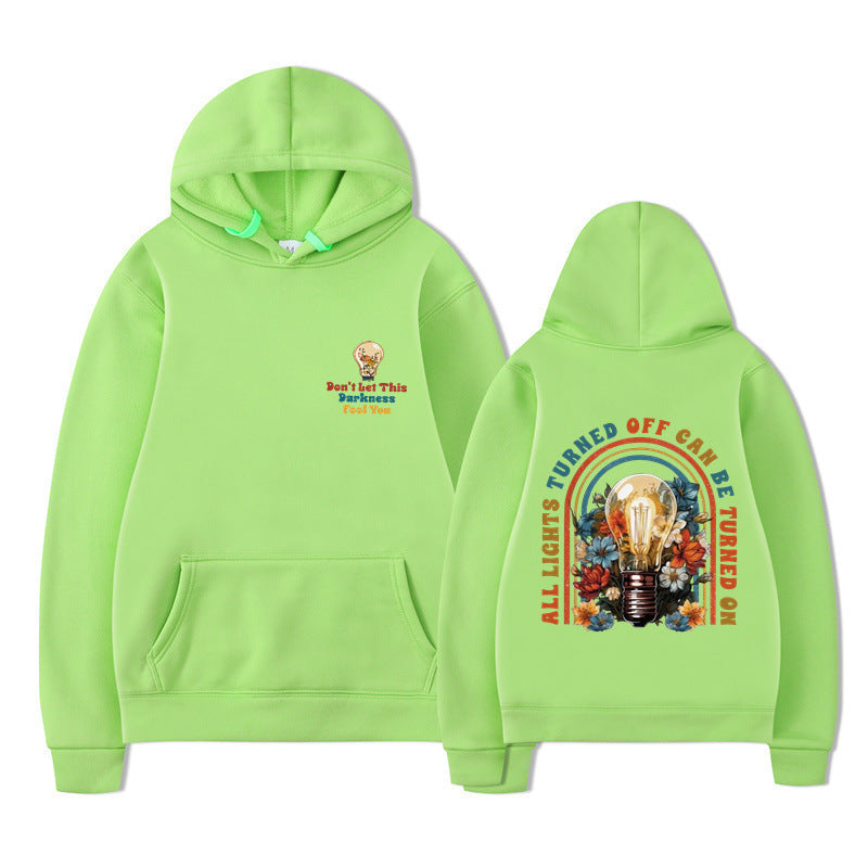 Damen Kapuzenpullover mit buntem Motiv und entspannter Passform EB