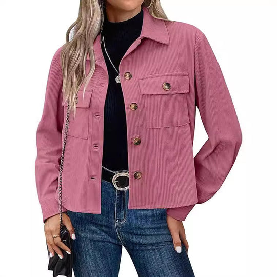 Damen lässige Overshirt-Jacke EB