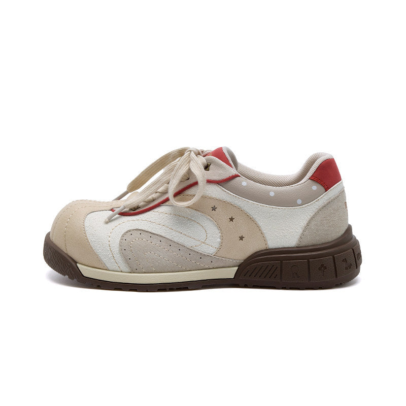 Damen sportliche Sneakers mit atmungsaktiver Oberflächenstruktur und stabiler Sohle EB