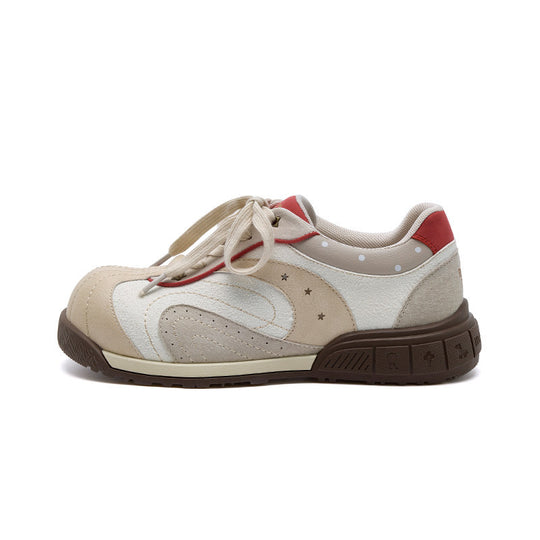 Damen sportliche Sneakers mit atmungsaktiver Oberflächenstruktur und stabiler Sohle EB