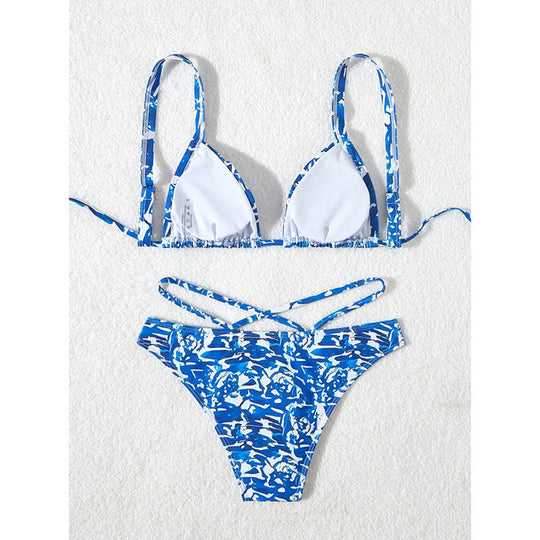 Damen Triangel-Bikini mit modischen Kreuz-Trägern EB