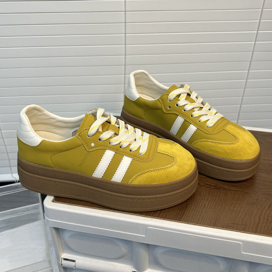 Damen Chunky Sneakers mit modischer Plateau-Sohle und atmungsaktiver Obermaterialstruktur EB