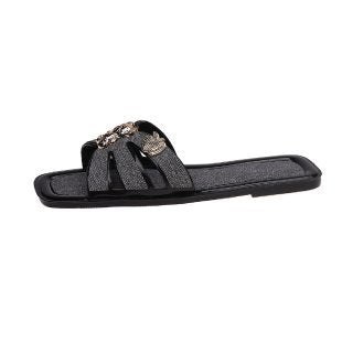 Damen modische Slides mit funkelnden Verzierungen EB