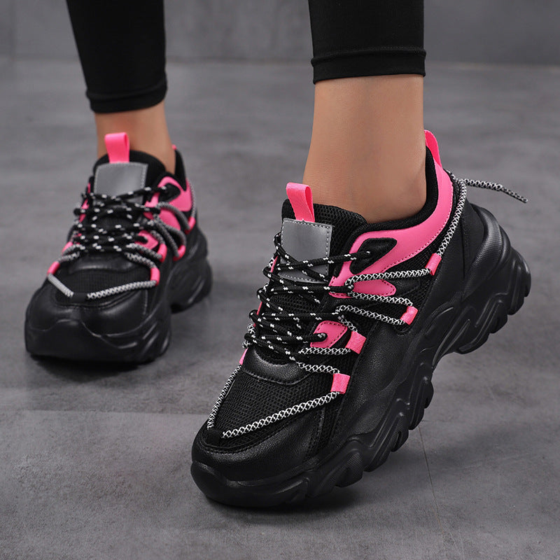 Damen Sportliche Chunky Sneaker mit atmungsaktivem Netzobermaterial EB