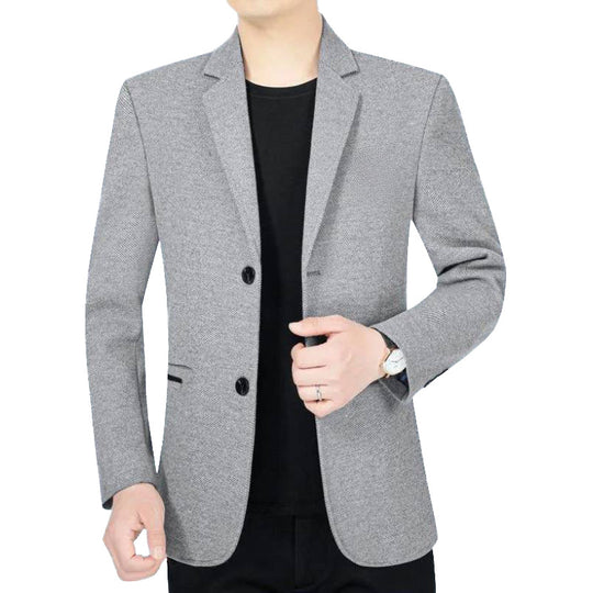 Herren Slim-Fit Sakko mit dezentem Logo und Strukturgewebe EB
