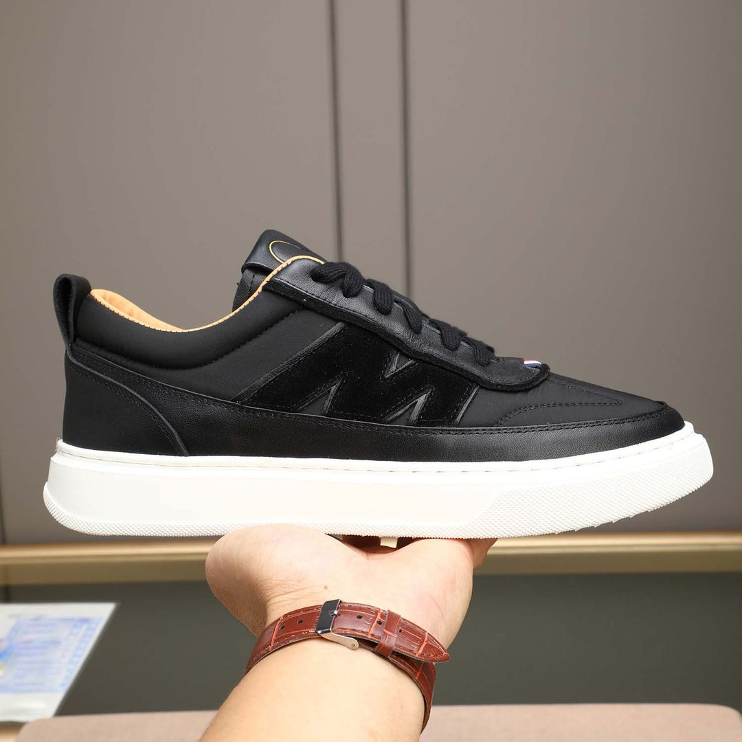 Damen Sportliche Sneakers mit luxuriösem Leder und rutschfester Laufsohle EB