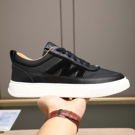 Damen Sportliche Sneakers mit luxuriösem Leder und rutschfester Laufsohle EB