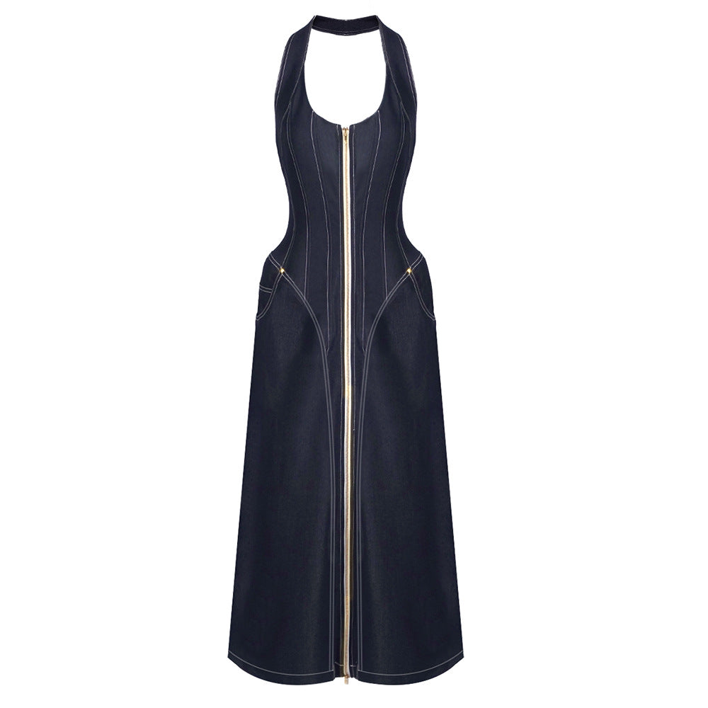 Damen Maxikleid mit Reißverschluss EB