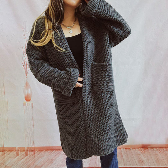EB | Einfarbige Strickjacke
