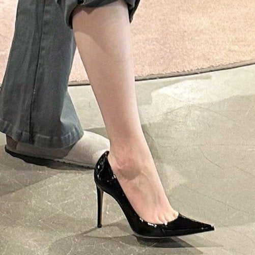 Damen glamouröse High-Heels mit funkelndem Obermaterial und Stiletto-Absatz EB