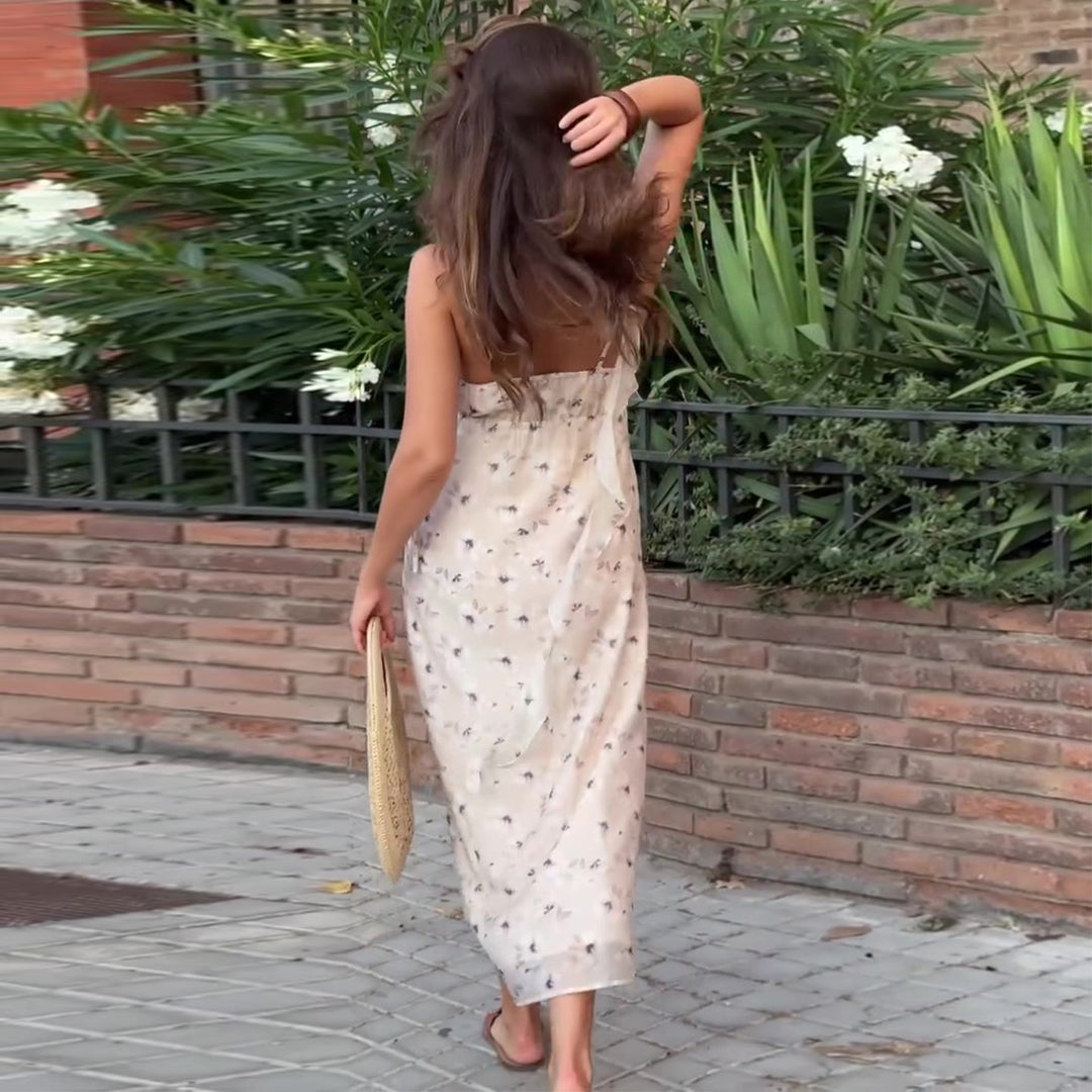 Damen Sommerliches Maxikleid mit floralen Muster EB