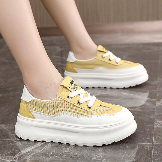 Damen Sportliche Sneaker mit atmungsaktiver Mesh-Oberfläche und dämpfender Sohle EB