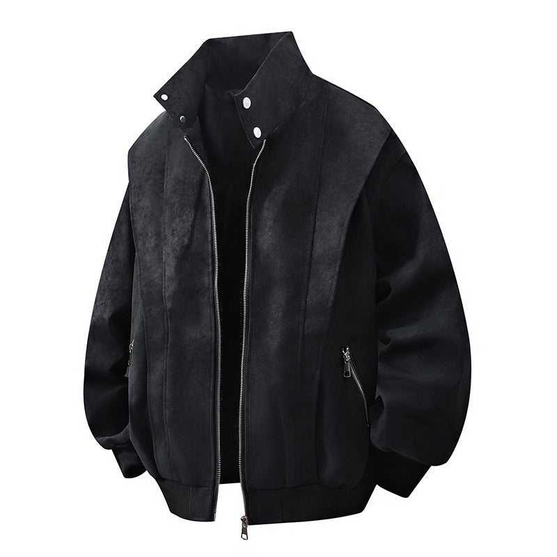 Damen Designer Übergangsjacke mit hohem Kragen und praktischen Reißverschlusstaschen EB