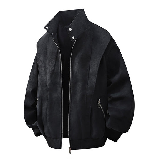 Damen Designer Übergangsjacke mit hohem Kragen und praktischen Reißverschlusstaschen EB