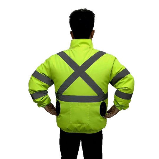 Herren Sicherheitsjacke mit reflektierenden Streifen und Ventilationssystem R&B
