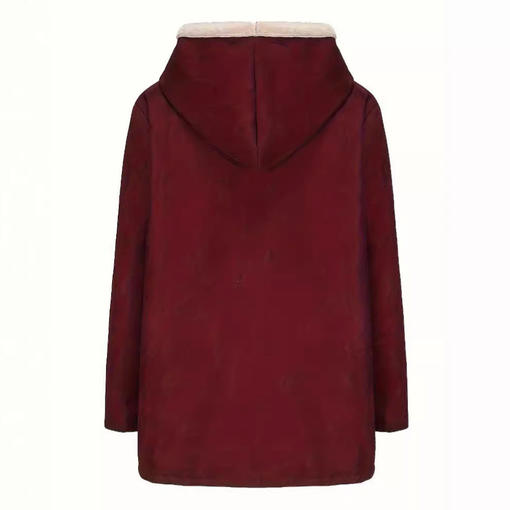 Damen praktische Parkajacke mit warmem Sherpa-Futter EB