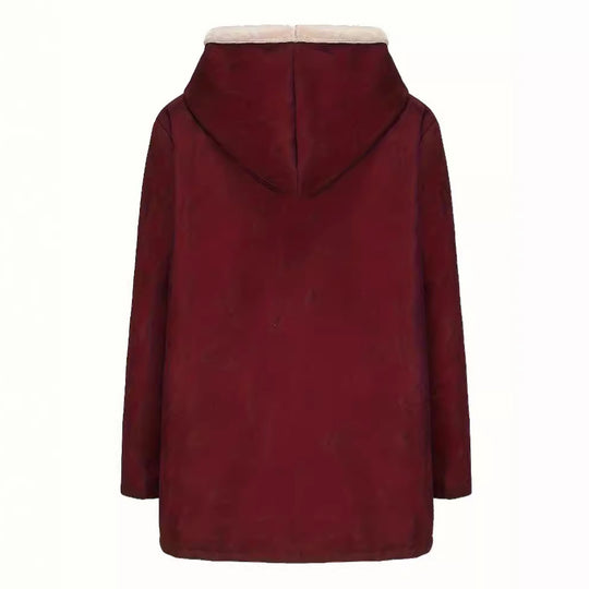 Damen praktische Parkajacke mit warmem Sherpa-Futter EB