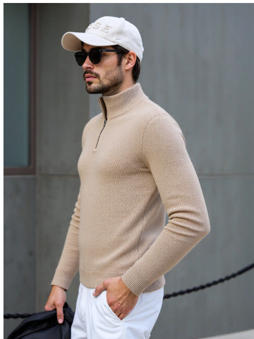 Herren Rollkragenpullover mit modernem Strukturdesign EB