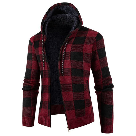 Herren modische Kapuzenjacke mit weichem Innenfutter EB