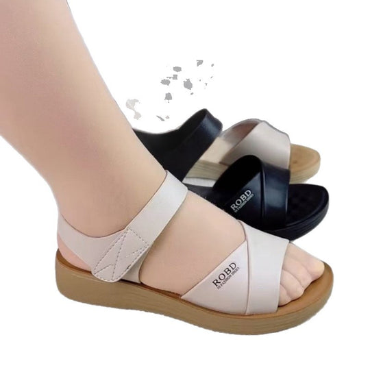 Damen Komfortable Sandalen mit breitem Riemen-Design EB