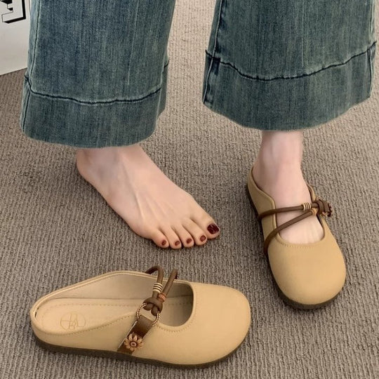 Damen Modische Clogs mit verstellbarem Riemen und komfortabler Sohle EB