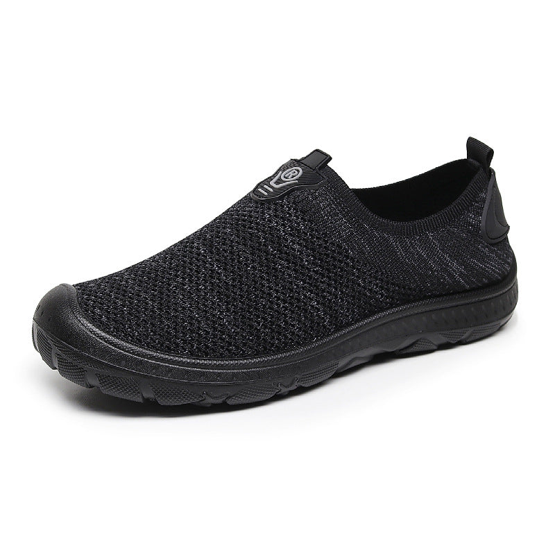Damen atmungsaktive Slip-On Sneakers mit elastischem Einsatz EB