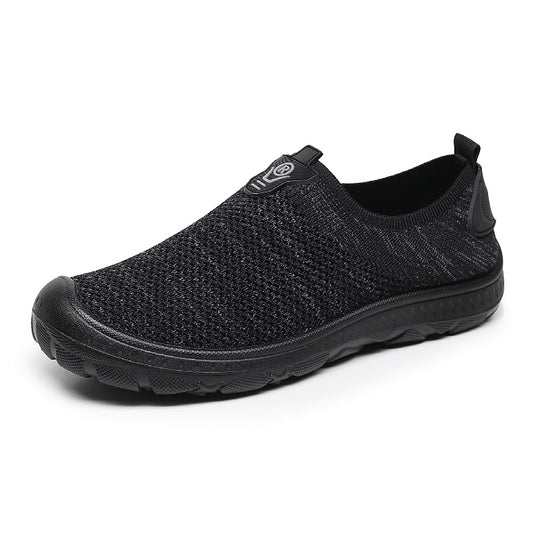 Damen atmungsaktive Slip-On Sneakers mit elastischem Einsatz EB