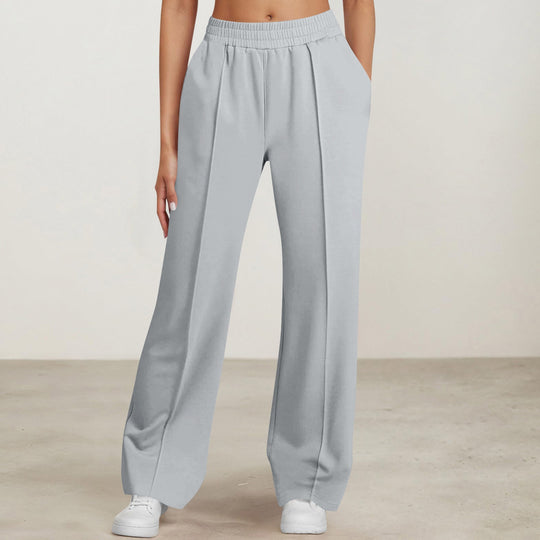 Damen nan elegante Bundfalten-Hose mit hohem Komfortbund, Bügelfalte und seitlichen Eingrifftaschen EB
