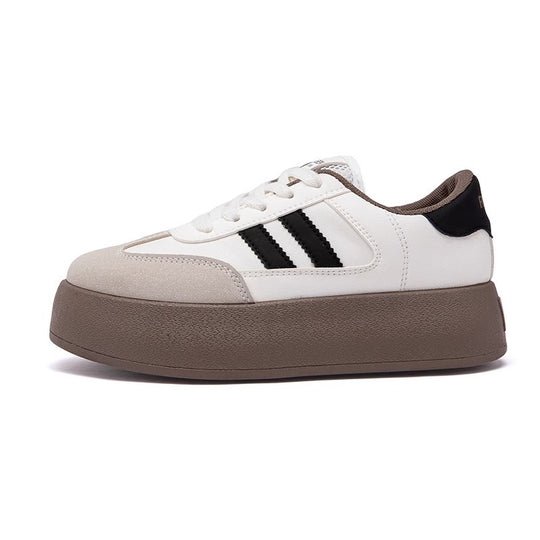 Damen Plattform Sneakers mit sportlichem Design und gepolsterter Innensohle EB