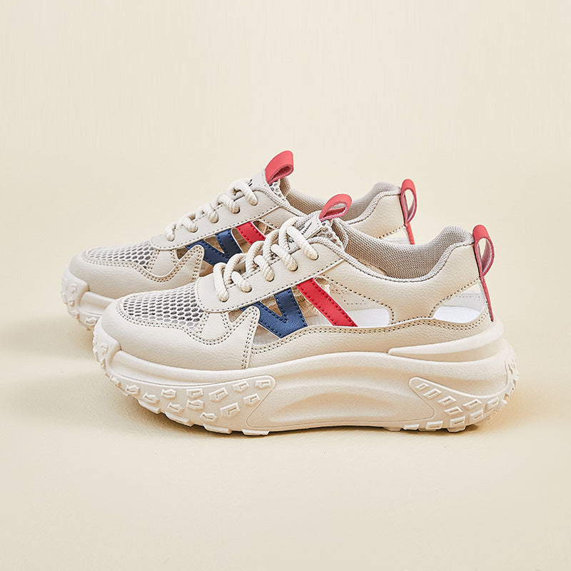 Damen Sportliche Chunky Sneakers mit atmungsaktiver Mesh-Oberfläche und rutschfester Sohle EB