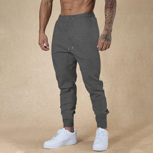 Herren nan athletische Frottee-Jogginghose mit hohem Bund Kordelzug und schmal zulaufenden Rippbündchen EB