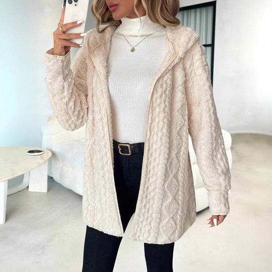 Damen Fleece-Jacke mit luxuriösem samtigem Touch EB