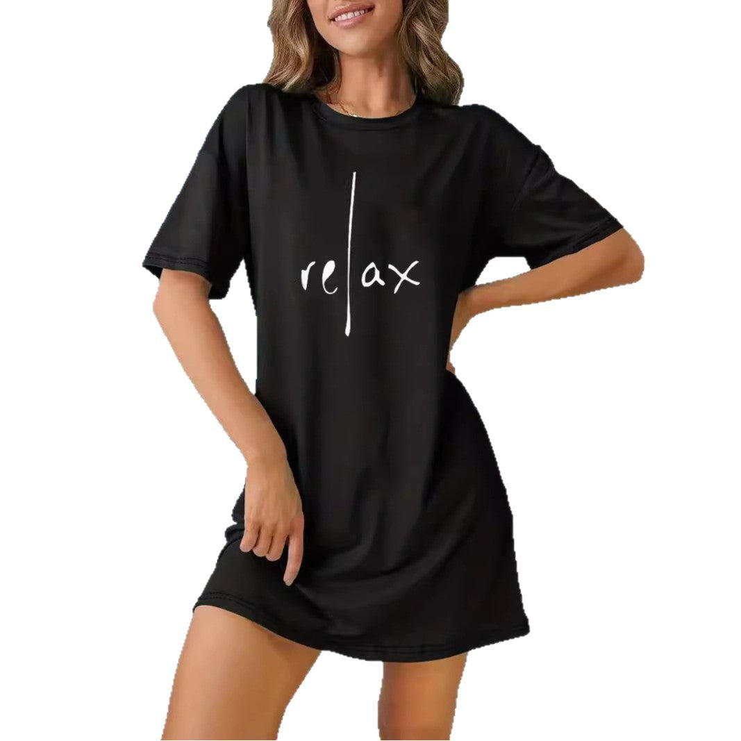 Damen Oversized T-Shirt mit inspirierendem Schriftzug und auffälligem Grafikdesign EB
