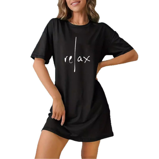 Damen Oversized T-Shirt mit inspirierendem Schriftzug und auffälligem Grafikdesign EB