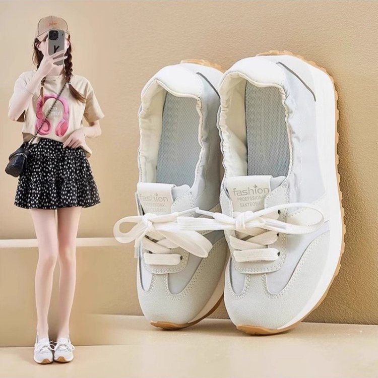Damen Leichte Sneakers mit elastischem Schnürsystem und weichem Futter EB