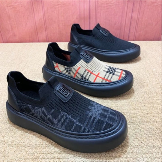 Damen Slip-On Sneaker aus hochwertigem Textil mit elastischem Einstieg und rutschfester Sohle EB