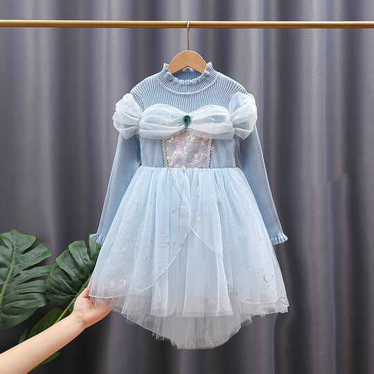 Mädchen Prinzessinnenkleid mit Tüllrock und funkelnden Details EB