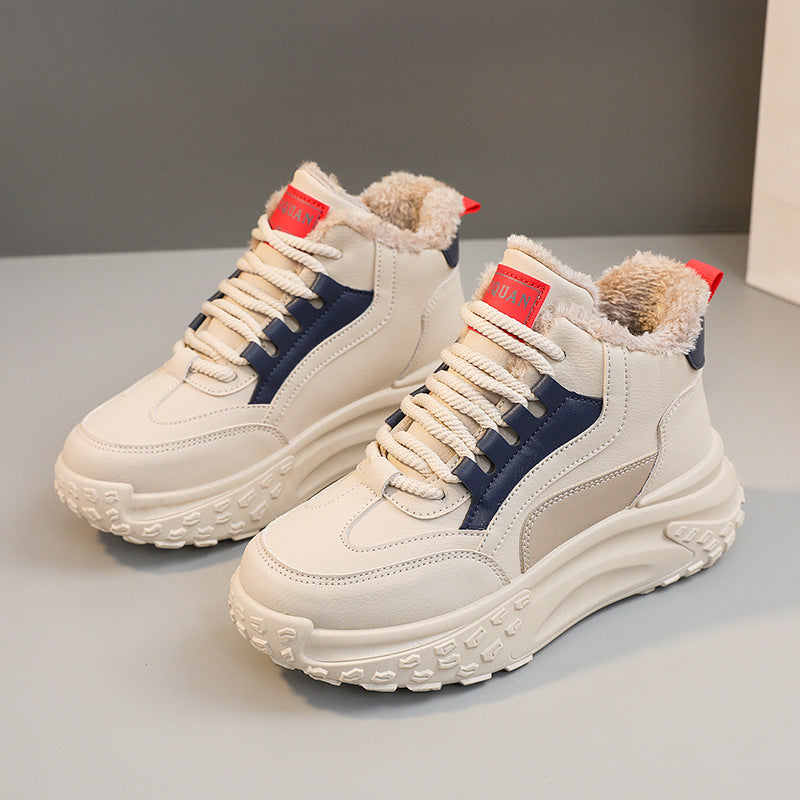 Damen Hohe Sneakers mit kuscheligem Innenfutter und robustem Sohlenprofil EB