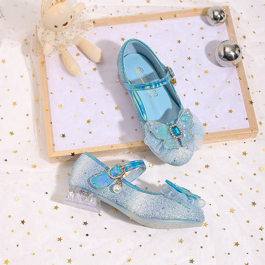 Damen Glitzernde Ballerinas mit Blumenmotiv EB
