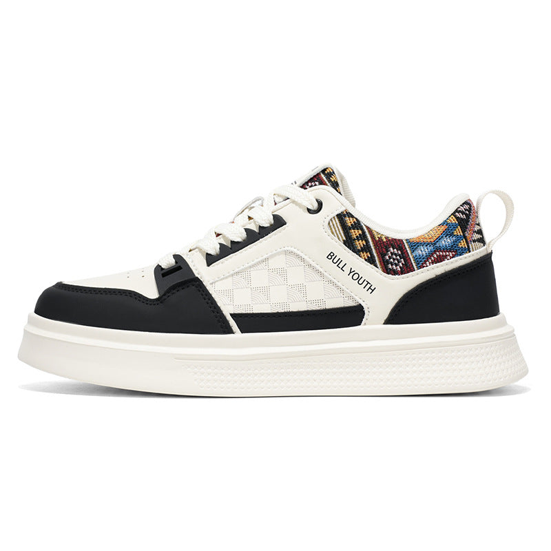 Damen Modische Sneakers mit einzigartigem Ethno-Design und gepolsterter Sohle EB