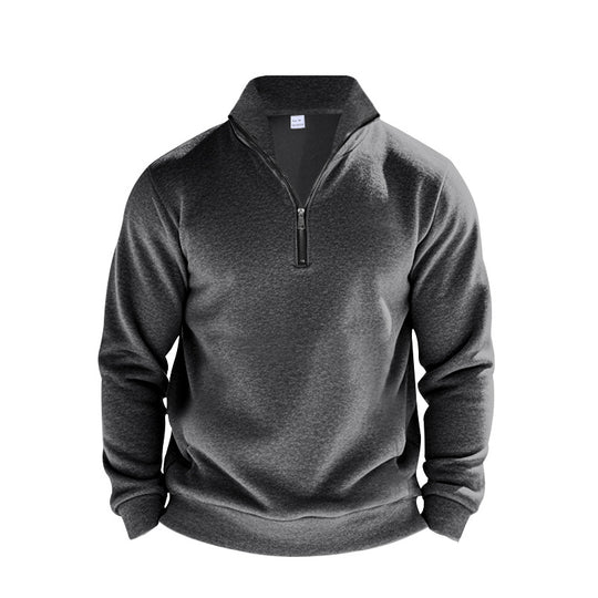 Herren Sweatpullover mit halbem Reißverschluss und atmungsaktiver Struktur EB