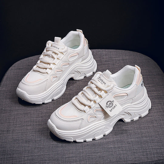 Damen Trendige Chunky Sneakers mit atmungsaktivem Obermaterial und dämpfender Sohle EB