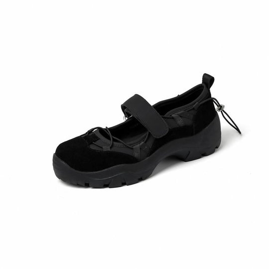 Damen Sportliche Ballerinas mit verstellbarem Riemen und rutschfester Sohle EB