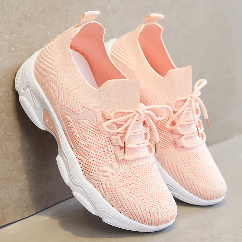 Damen Sportliche Strick-Sneaker mit atmungsaktivem Obermaterial EB
