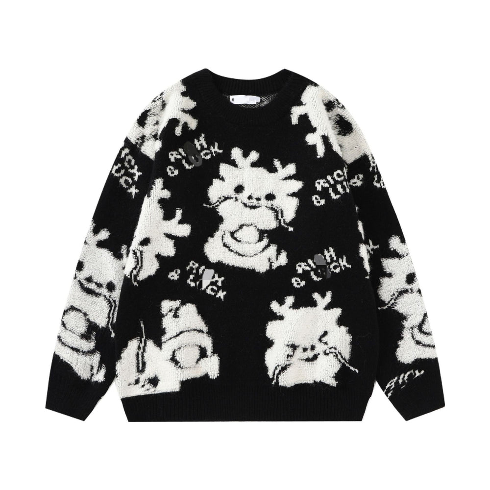 Damen Kuscheliger Pullover mit verspieltem Tiermotiv EB